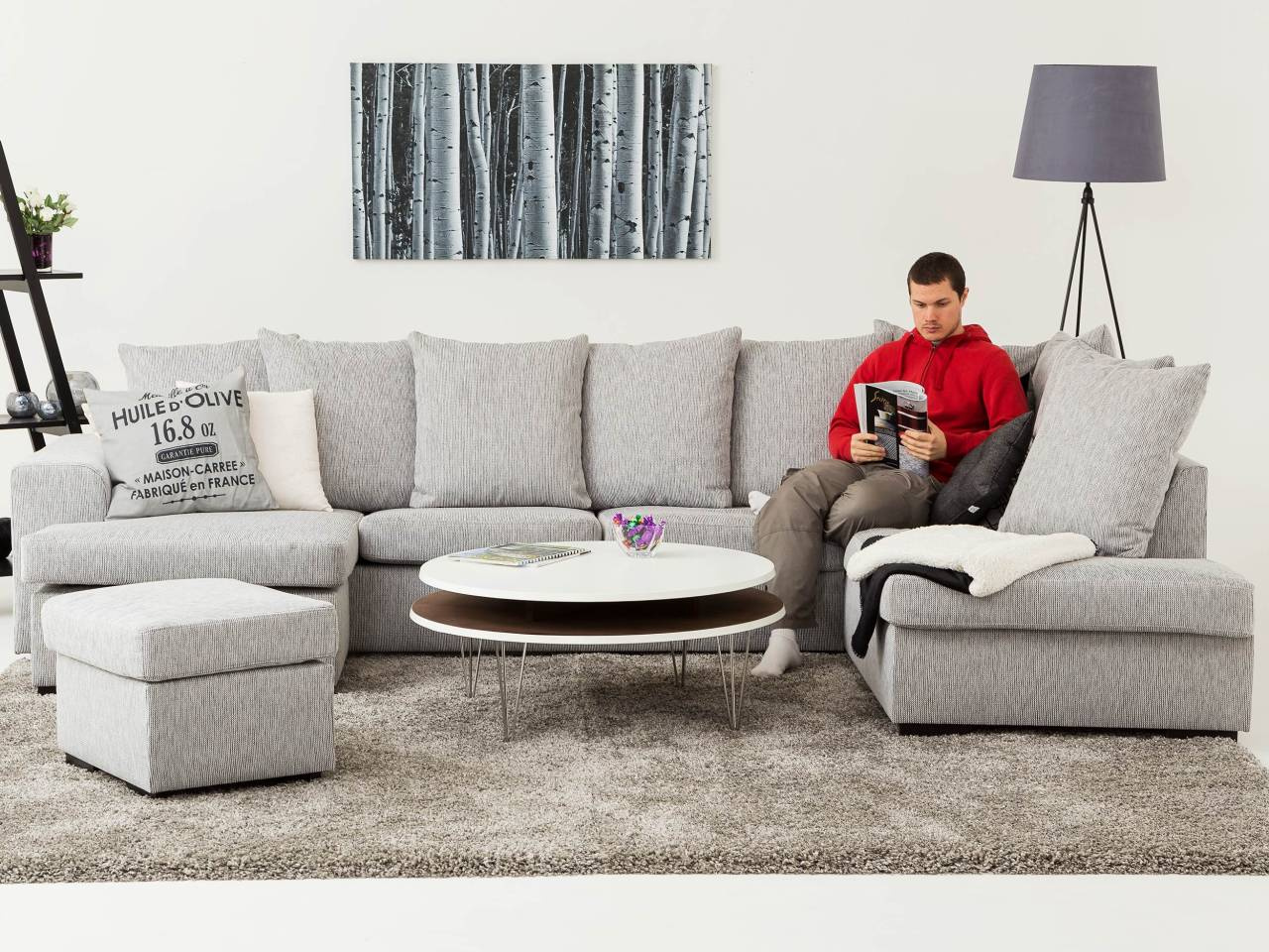 CHICAGO Large U-Soffa Ljusgr�