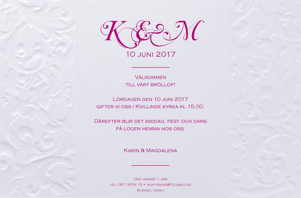 Inbjudningskort, Florence